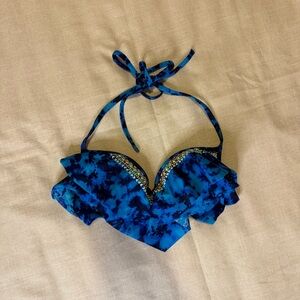 Victoria's Secret PINK Blue Tie-Dye Bikini Top ONLY - Size XS